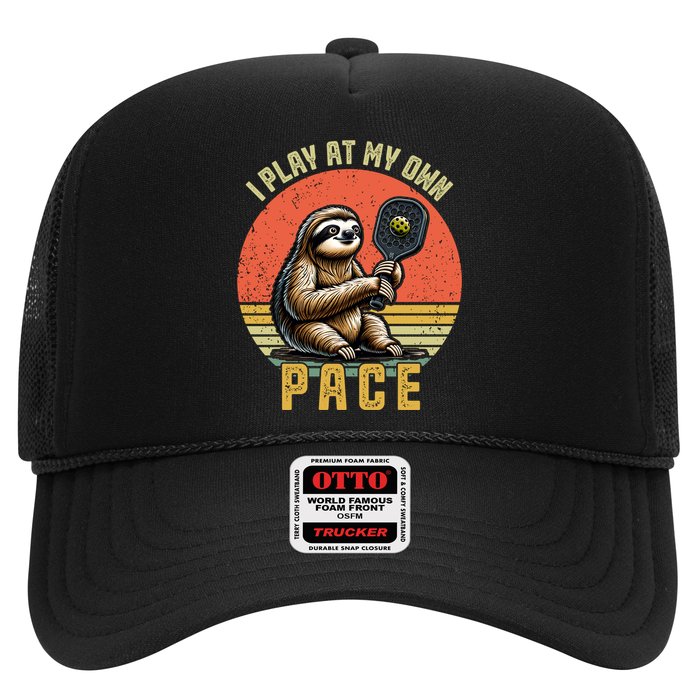 Funny Sloth Pickleball Player And Paddleball Gift Hat
