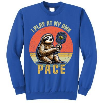 Funny Sloth Pickleball Player And Paddleball Gift Sweatshirt