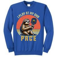Funny Sloth Pickleball Player And Paddleball Gift Sweatshirt
