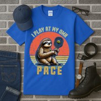 Funny Sloth Pickleball Player And Paddleball Gift Tall T-Shirt