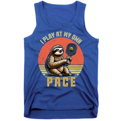Funny Sloth Pickleball Player And Paddleball Gift Tank Top
