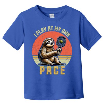 Funny Sloth Pickleball Player And Paddleball Gift Toddler T-Shirt