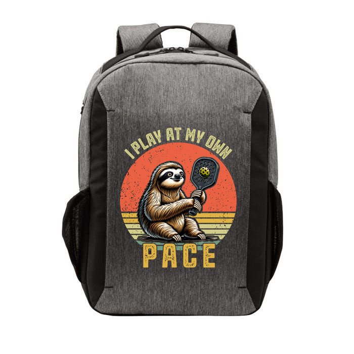 Funny Sloth Pickleball Player And Paddleball Gift Vector Backpack