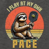 Funny Sloth Pickleball Player And Paddleball Gift Vector Backpack