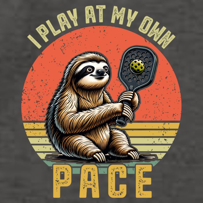 Funny Sloth Pickleball Player And Paddleball Gift Vector Backpack