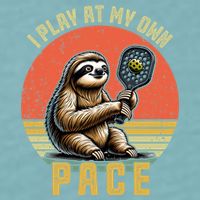 Funny Sloth Pickleball Player And Paddleball Gift Sueded Cloud Jersey T-Shirt