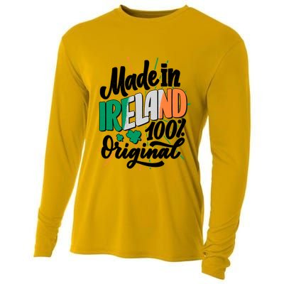 Funny St Patricks Day Made In Ireland 100% Original Cooling Performance Long Sleeve Crew