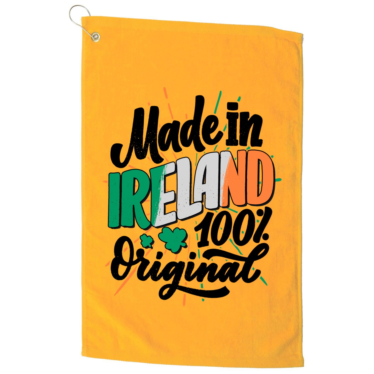 Funny St Patricks Day Made In Ireland 100% Original Golf Towel