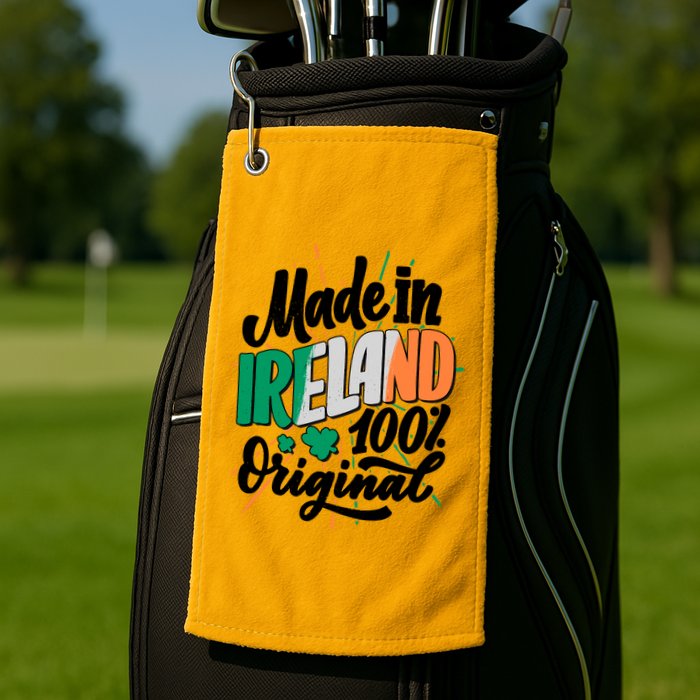 Funny St Patricks Day Made In Ireland 100% Original Golf Towel