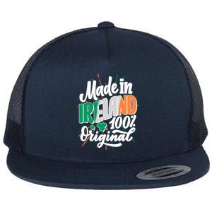 Funny St Patricks Day Made In Ireland 100% Original Flat Bill Trucker Hat