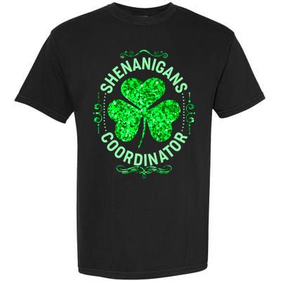 Funny St Patrick's Day Shenanigans Coordinator Lucky Shamrock Clover Garment-Dyed Heavyweight T-Shirt