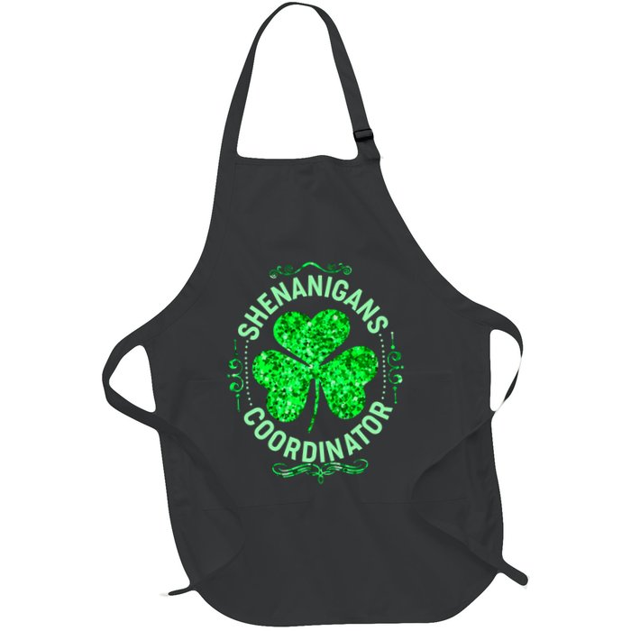 Funny St Patrick's Day Shenanigans Coordinator Lucky Shamrock Clover Apron
