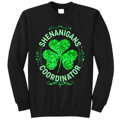 Funny St Patrick's Day Shenanigans Coordinator Lucky Shamrock Clover Sweatshirt
