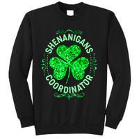 Funny St Patrick's Day Shenanigans Coordinator Lucky Shamrock Clover Sweatshirt