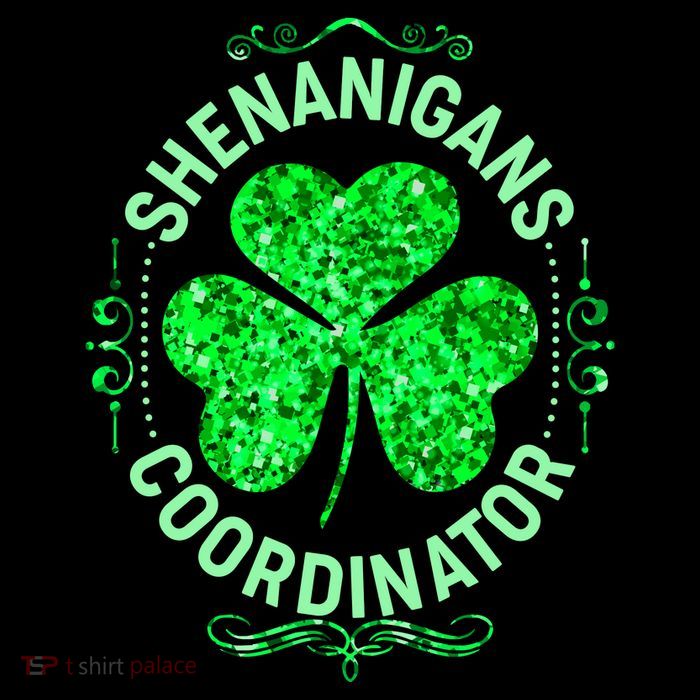 Funny St Patrick's Day Shenanigans Coordinator Lucky Shamrock Clover Hooded Wearable Blanket