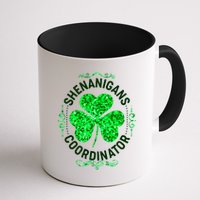 Funny St Patrick's Day Shenanigans Coordinator Lucky Shamrock Clover Mug