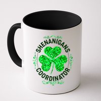 Funny St Patrick's Day Shenanigans Coordinator Lucky Shamrock Clover Mug