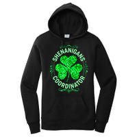 Funny St Patrick's Day Shenanigans Coordinator Lucky Shamrock Clover Women's Pullover Hoodie