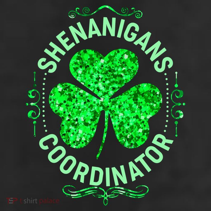 Funny St Patrick's Day Shenanigans Coordinator Lucky Shamrock Clover 25L Jumbo Tote