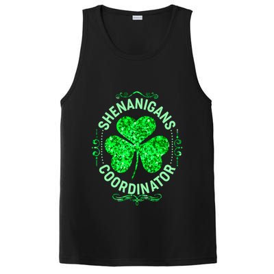 Funny St Patrick's Day Shenanigans Coordinator Lucky Shamrock Clover PosiCharge Competitor Tank