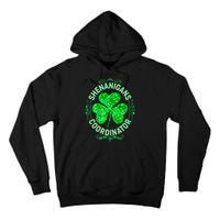 Funny St Patrick's Day Shenanigans Coordinator Lucky Shamrock Clover Tall Hoodie