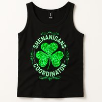 Funny St Patrick's Day Shenanigans Coordinator Lucky Shamrock Clover Tank Top
