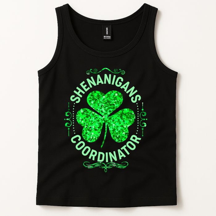 Funny St Patrick's Day Shenanigans Coordinator Lucky Shamrock Clover Tank Top