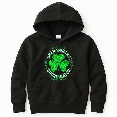 Funny St Patrick's Day Shenanigans Coordinator Lucky Shamrock Clover Kids Hoodie