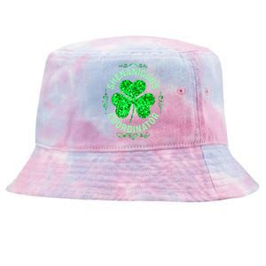 Funny St Patrick's Day Shenanigans Coordinator Lucky Shamrock Clover Tie-Dyed Bucket Hat