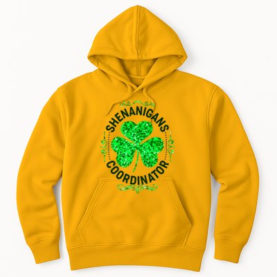 Funny St Patrick's Day Shenanigans Coordinator Lucky Shamrock Clover Hoodie