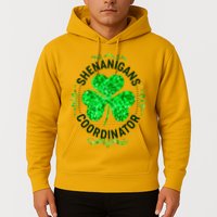 Funny St Patrick's Day Shenanigans Coordinator Lucky Shamrock Clover Hoodie