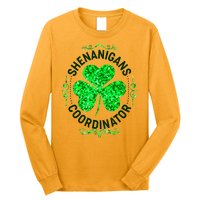 Funny St Patrick's Day Shenanigans Coordinator Lucky Shamrock Clover Long Sleeve Shirt