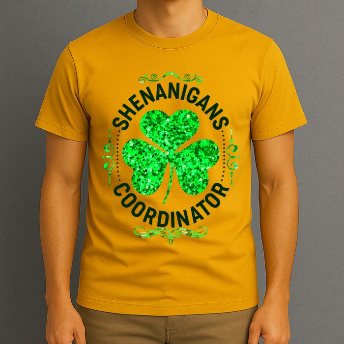 Funny St Patrick's Day Shenanigans Coordinator Lucky Shamrock Clover T-Shirt