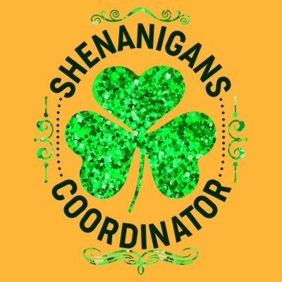 Funny St Patrick's Day Shenanigans Coordinator Lucky Shamrock Clover T-Shirt