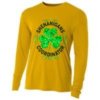 Funny St Patrick's Day Shenanigans Coordinator Lucky Shamrock Clover Cooling Performance Long Sleeve Crew