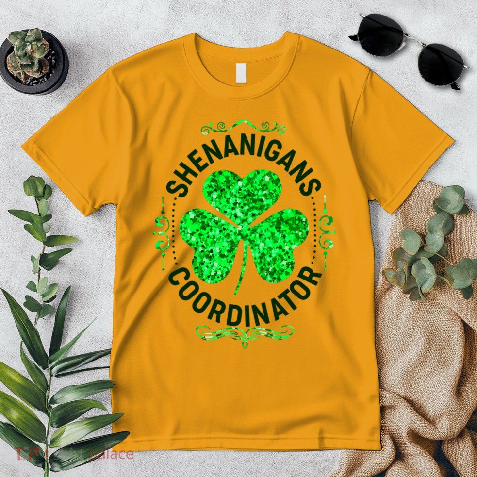 Funny St Patrick's Day Shenanigans Coordinator Lucky Shamrock Clover Premium T-Shirt