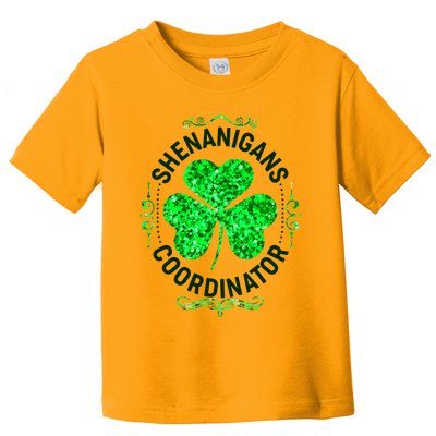 Funny St Patrick's Day Shenanigans Coordinator Lucky Shamrock Clover Toddler T-Shirt