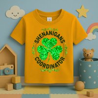 Funny St Patrick's Day Shenanigans Coordinator Lucky Shamrock Clover Toddler T-Shirt