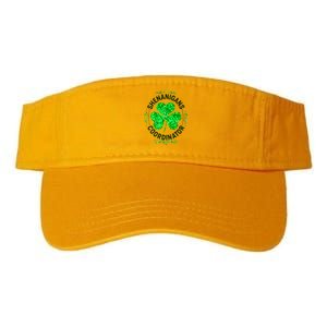 Funny St Patrick's Day Shenanigans Coordinator Lucky Shamrock Clover Valucap Bio-Washed Visor