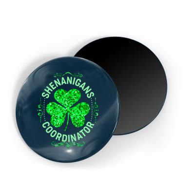 Funny St Patrick's Day Shenanigans Coordinator Lucky Shamrock Clover Magnet