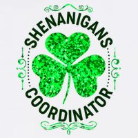 Funny St Patrick's Day Shenanigans Coordinator Lucky Shamrock Clover Garment-Dyed Sweatshirt