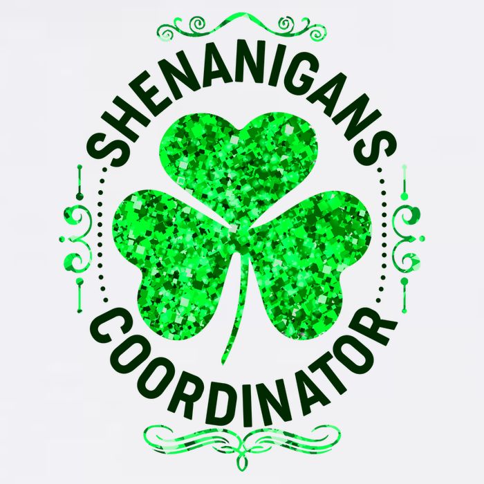 Funny St Patrick's Day Shenanigans Coordinator Lucky Shamrock Clover Garment-Dyed Sweatshirt