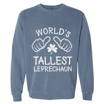 Funny St Patricks Day Gnome Worlds Tallest Leprechaun Garment-Dyed Sweatshirt