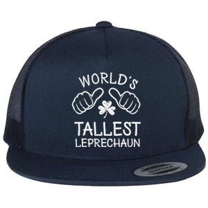 Funny St Patricks Day Gnome Worlds Tallest Leprechaun Flat Bill Trucker Hat