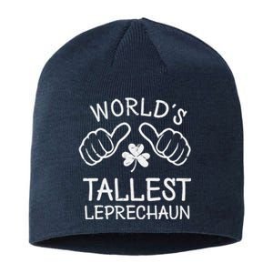 Funny St Patricks Day Gnome Worlds Tallest Leprechaun Sustainable Beanie