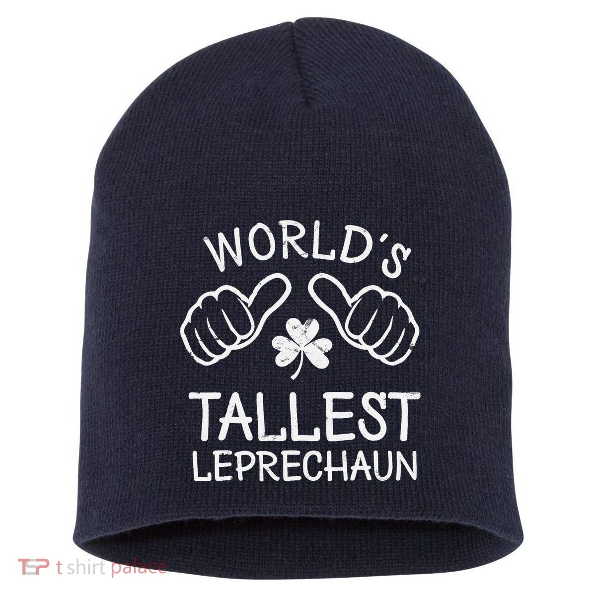 Funny St Patricks Day Gnome Worlds Tallest Leprechaun Short Acrylic Beanie