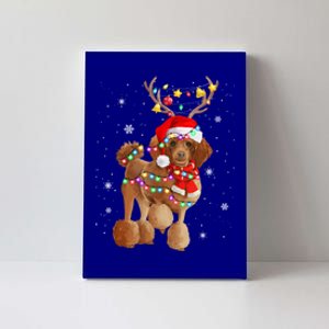 Funny Santa Poodle Claus Dog Christmas Decor Meaningful Gift Canvas