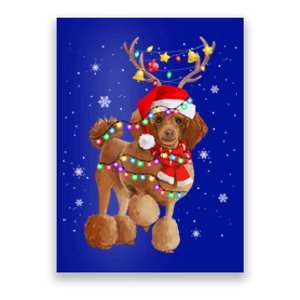 Funny Santa Poodle Claus Dog Christmas Decor Meaningful Gift Poster