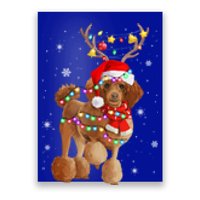 Funny Santa Poodle Claus Dog Christmas Decor Meaningful Gift Poster