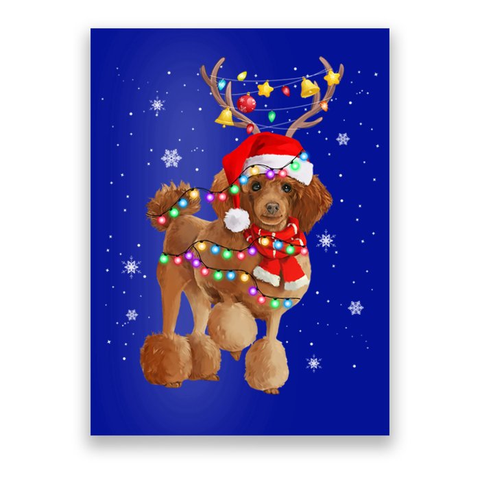 Funny Santa Poodle Claus Dog Christmas Decor Meaningful Gift Poster